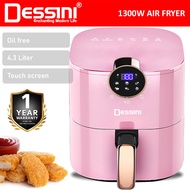 DESSINI ITALY 4.3L Electric Air Fryer Convection Oven Toaster Timer Oil Free Roaster Breakfast Machi