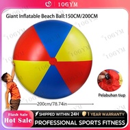 SIAPKIRIM Bola Besar Jumbo Bola Pantai Tiup Raksasa 150Cm/200Cm Bola Voli Pvc Tebal Tiga Warna Besar