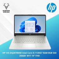 HP 14S DQ2078WM Intel Core i5 1135G7 RAM 8GB SSD 256GB W11 14" FHD