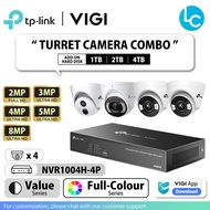 TP-Link VIGI CCTV 4 Channel Bundle Set PoE Wired Turret IP Camera C420I/C430/C440/C445/C450/C455/C48