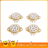 4PC 8 Pin Ceramic Socket Tube Top Vacuum Octal Value For KT88 EL34 6V6 6650 274B