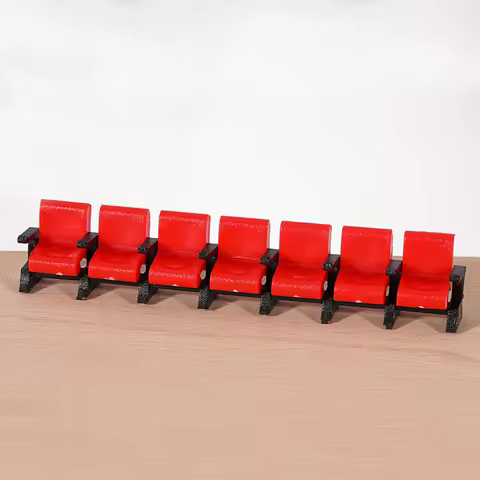 1Set 1:50 1:75 1:100 Miniature Cinema Chair Model Toys Film Chairs Architecture ABS Material For Mic
