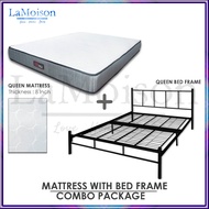 LaMoison COMBO SET Queen Bed Frame With Queen Rebonded Foam Mattress Katil Queen Tilam Queen 8 INCH 