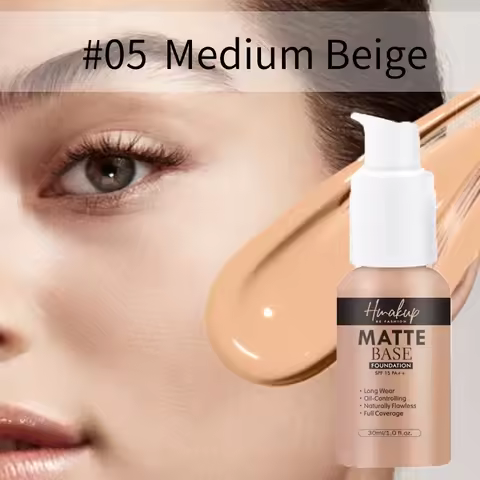 30ml SEPORA 6 Colors Matte Liquid Foundation Oil Control Waterproof Full Coverage Facial Natural Con