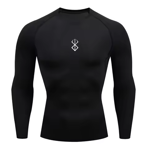 2026 Level 4 New Anime Boys' Compression Shirt Fitness Sports Running Tight Sports T-shirt Sports Tr