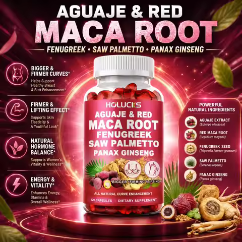 Natural Aguaje + Fenugreek Capsules, Support Bigger Butt & Breast, for Firming & Lifting, with Maca,