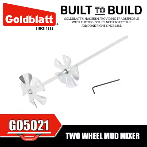 GOLDBLATT G05021 Two Wheel Mud Mixer Concrete Mixer Head Power Tool Accessories