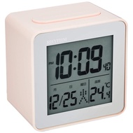 RHYTHM (RHYTHM) table clock radio clock alarm clock Fitwave D158 digital temperature calendar RHYTHM PLUS 8RZ158SR13 pink 7.4x7.2x5cm