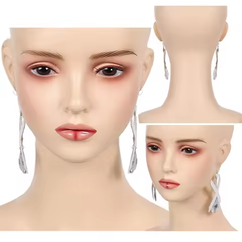 Emma Cosplay Frost Earrings White Cartoon Queen Roleplay Pendant Ear Clips Outfits Halloween Party C