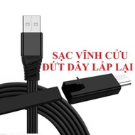 Permanent Charging Cable, Self-Connect Lightning iPhone - Type C - Micro USB