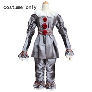 NEW Pennywise Cosplay Costume Adult/Kids Clown Revival COS Terror Horro Clothing Set for Halloween C