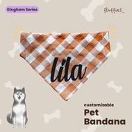 Fluffies.id | Gingham Series Bandana (Dog Bandana Cat Bandana/) (Dog Bandana Cat Bandana/)