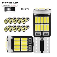 10/20Pcs W5W T10 Led Bulbs Canbus 4014 Smd 6000K 168 194 Led 5W5 Car Interior Dome Reading License P