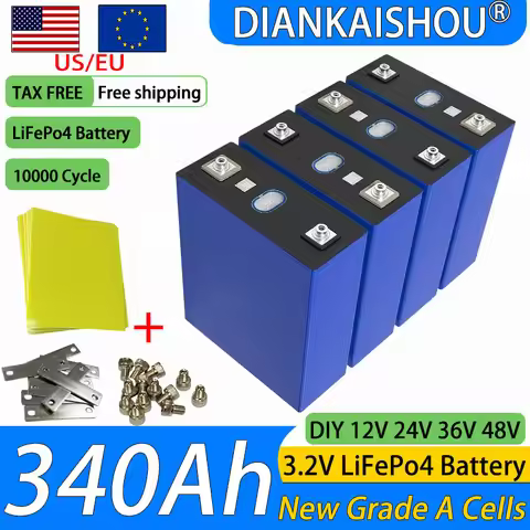 1/64pcs diankaishou 3.2V 340Ah Lifepo4 Rechargeable Battery Lithium Iron Phosphate for Travel Solar 