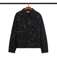 20SS Palm Angels 潑墨字母仙人掌印花水洗做舊牛仔夾克外套 M-XXL