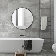 Nordic toilet round mirror wall wall round test mirror toilet bathroom mirror mirror mirror wall han