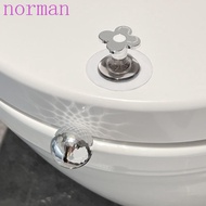 NORMAN Toilet Seat Lifter, Plastic Silver Close Stool Seat Handle, Multifunctional Plating 3D No Need Punching Toilet Seat Lifting Device Closet Wall Refrigerator