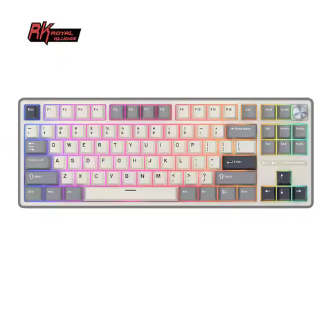 RK R87Pro Royal Kludge Gasket Wired Mechanical Keyboard 88 Keys 88% RGB Backlit Gamer Keyboard Hot-s