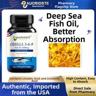AUCRIOSTE | Adult Senior Brain Health Supplement Omega 3-6-9 Fish Oil