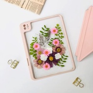 紫粉紅白花綠枝手押花iPad殼 iPad Air 11吋13吋 iPad Pro11 13寸