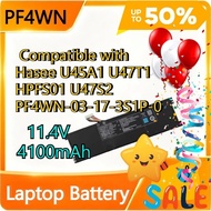 11.4V 4100mAh PF4WN  High Quality Laptop Battery Compatible with Hasee U45A1 U47T1 HPFS01 U47S2 PF4W