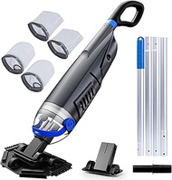 Handheld Rechargeable Pool Vacuum with 18.5 GPM Powerful Suction & 71'' Adjustable Pole, 1H Runtime,