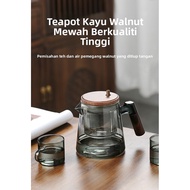 Teko Kaca Tahan Panas Borosilikat Tinggi Periuk Pembancuh Teh Teko Pengasingan Air Teh