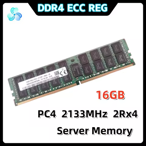 HMA42GR7MFR4N-TF DDR4 16GB 2133MHz 2Rx4 ECC REG RDIMM RAM PC4-2133P 16G Server Memory for X99 Mother