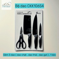 Vĩ dao nhà bếp 4 món LocknLock CKK106S4 và CKK306S4 màu đen