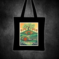 VISIT HOBBITON THE SHRINE (FANTASY VINTAGE TRAVEL) Printed tote bag canvas