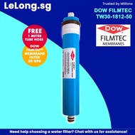 LELONG.SG DOW FILMTEC TW30-1812-50 RO MEMBRANE FILTER, ideal for Elken, OEM RO Water Purifier System RO Membrane Filter