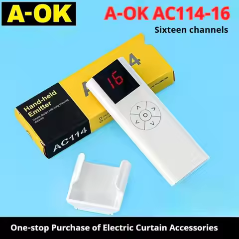 Smart Home A-OK Electric Curtain Opening and Closed Curtain Roller Blind AC114-16 Sixteen Frequency 