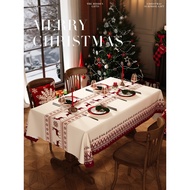 alas meja alas meja plastik Tablecloth Christmas 2026 New Style Decoration Atmosphere Tablecloth Chr