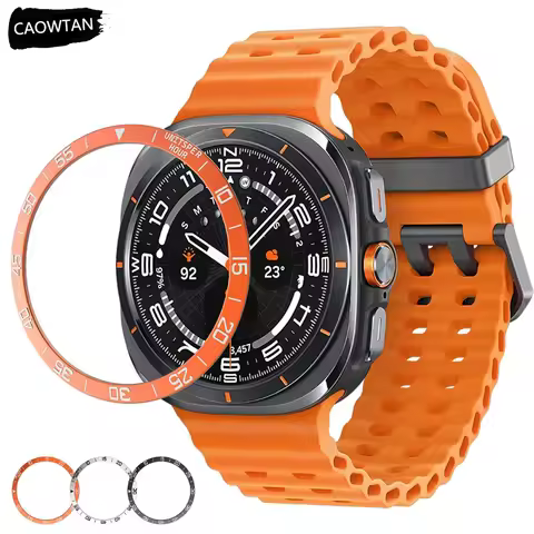 Bezel Ring for Samsung Galaxy Watch Ultra 47mm Metal Scale Rotation Circle for Galaxy Watch 7 Ultra