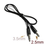 Brand new Universal Short 50cm 1.5ft 2.5mm Male to 3.5mm Male Audio Aux stereo Cable Cord M/M