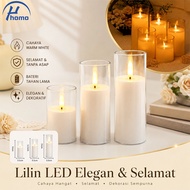 Lilin LED Tanpa Api Tanpa Asap Warm White Candle Light Untuk Wedding Party Decoration