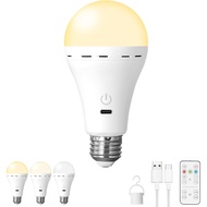 1Packs Magic Rechargeable Light Bulbs with Remote Control, E26 Cordless Battery Operated Light Bulb 