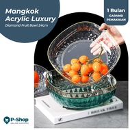 Pstore 4PCS Acrylic Fruit Bowl Luxury Diamond Fruit Bowl 24cmtyp
