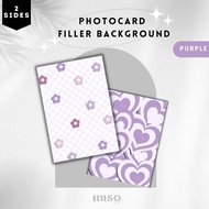 2 Sides Photocard Background Purple / Photocard Filler Background / PC Binder Filler Kpop Wishlist /