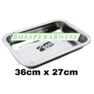 Stainless steel square tray 36 x 27 cm / stainless steel square tray 36cm x 27cm