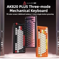 AJAZZ AK820MAX PLUS Wireless Bluetooth 2.4g Mechanical Keyboard Three-mode Customized TFT Color Scre