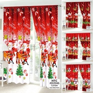 New Sales Christmas Curtain for Window Door Home Decor 100cmx210cm 1PCS Santa Claus Curtain Windows 