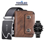 Men Leather Short Wallet Card Holder Magnetic Closure Design Wallet Dompet Easy to Carry