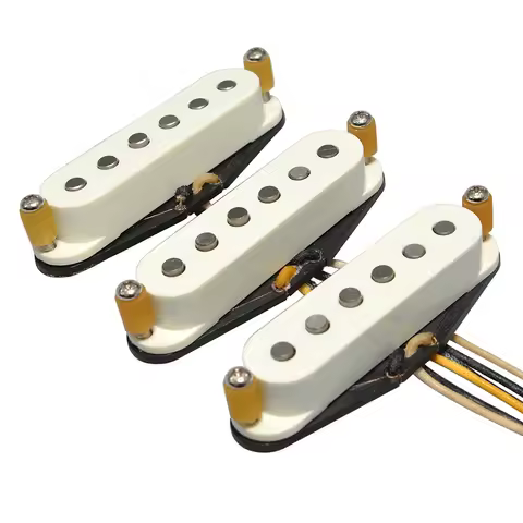 White Cover City Limits SSS Alnico 5 Guitar Pickups Single Coil for ST style Guitars N/M/B Pickup S.