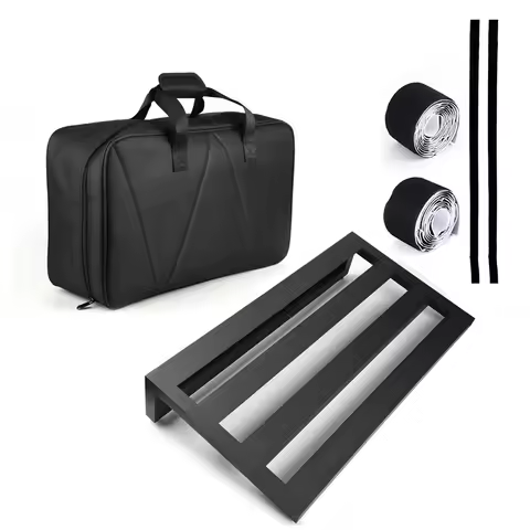 Guitar Effect Pedal Board Aluminum Alloy Pedalboard Sets with Carrying Bag Tapes Strap Guitar Pedal 