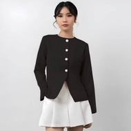 Ailee Long Sleeve Long Sleeve Top Semi-wool Women's Blouse Blazer