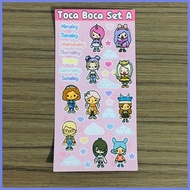 ﹊ ☬ ☌ Toca Life Toca Boca Laminated Sticker Sheets