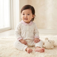 Babyshop Giggles Collared Long Sleeves Sleepsuit With Floral Print