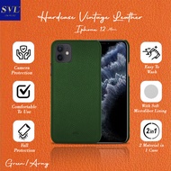 Iphone 12 Mini Hardcase SVL Vintage Leather Case SLIM Casing Kulit Soft Microfiber