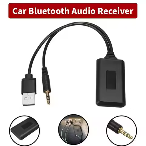 Car Module Bluetooth Audio Adapter Wireless Music Receiver 3.5mm Aux Connection USB Support for BMW 